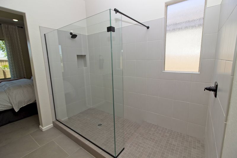 Glass Enclosure with Modern Fixtures